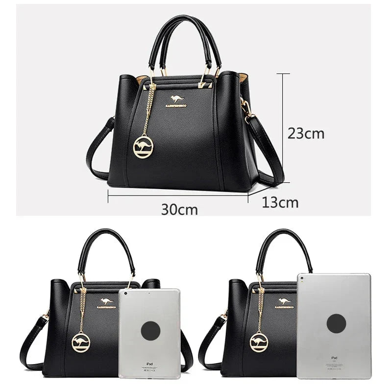 Benjamin | Shoulder Leather Laptop Women Bag Violet