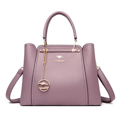 Benjamin | Shoulder Leather Laptop Women Bag Violet
