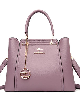 Benjamin | Shoulder Leather Laptop Women Bag Violet