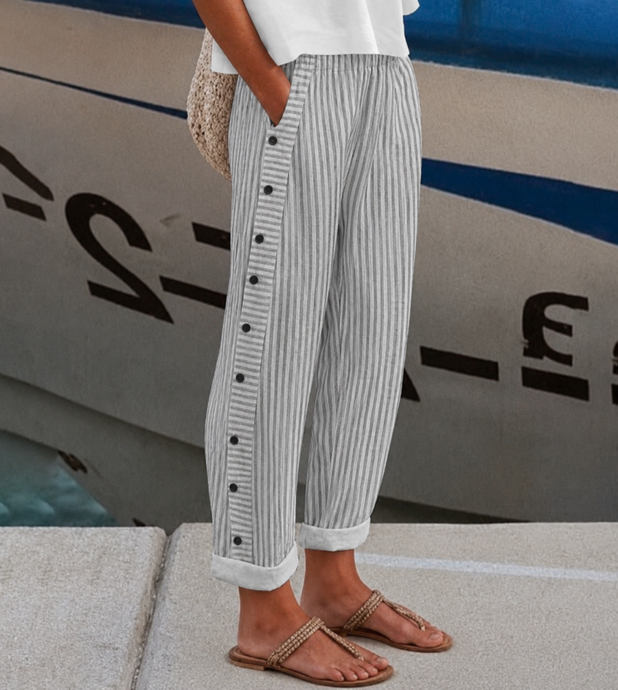 Posy | Striped Wide Leg Pants