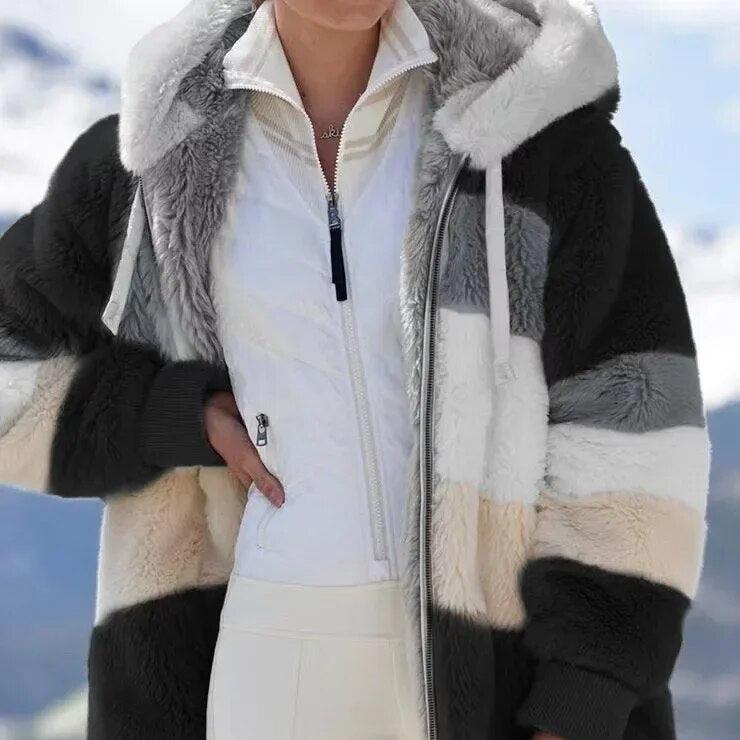Kirsty | Women's Hooded Winter Jacket, Full-Zip Warm Coat for Cold Weather