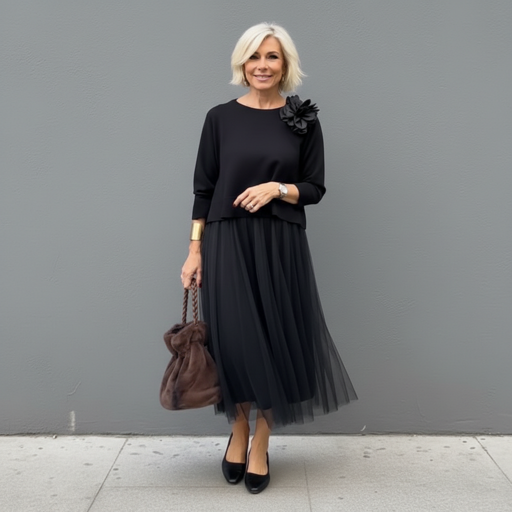 Emmie | Women's Knit Two-Piece Set, Sleeveless Dress and Layering Top Outfit