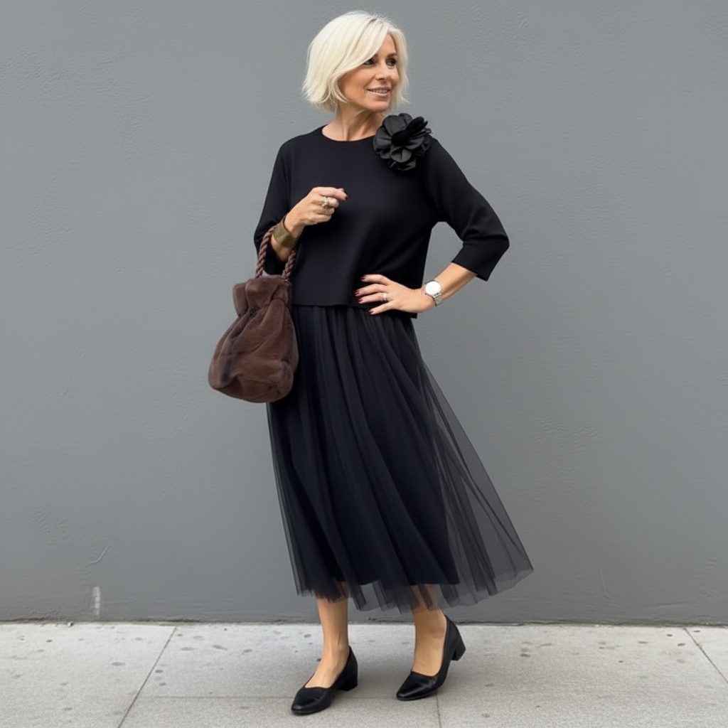 Emmie | Women's Knit Two-Piece Set, Sleeveless Dress and Layering Top Outfit
