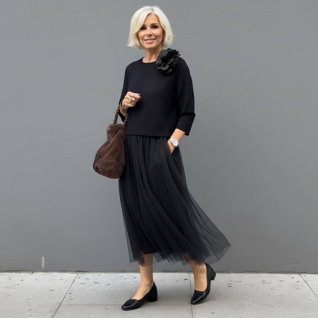Emmie | Women's Knit Two-Piece Set, Sleeveless Dress and Layering Top Outfit