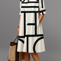Diana | Women's Minimalist Midi Dress, Fluid Drape Workwear Dress for Work or Leisure