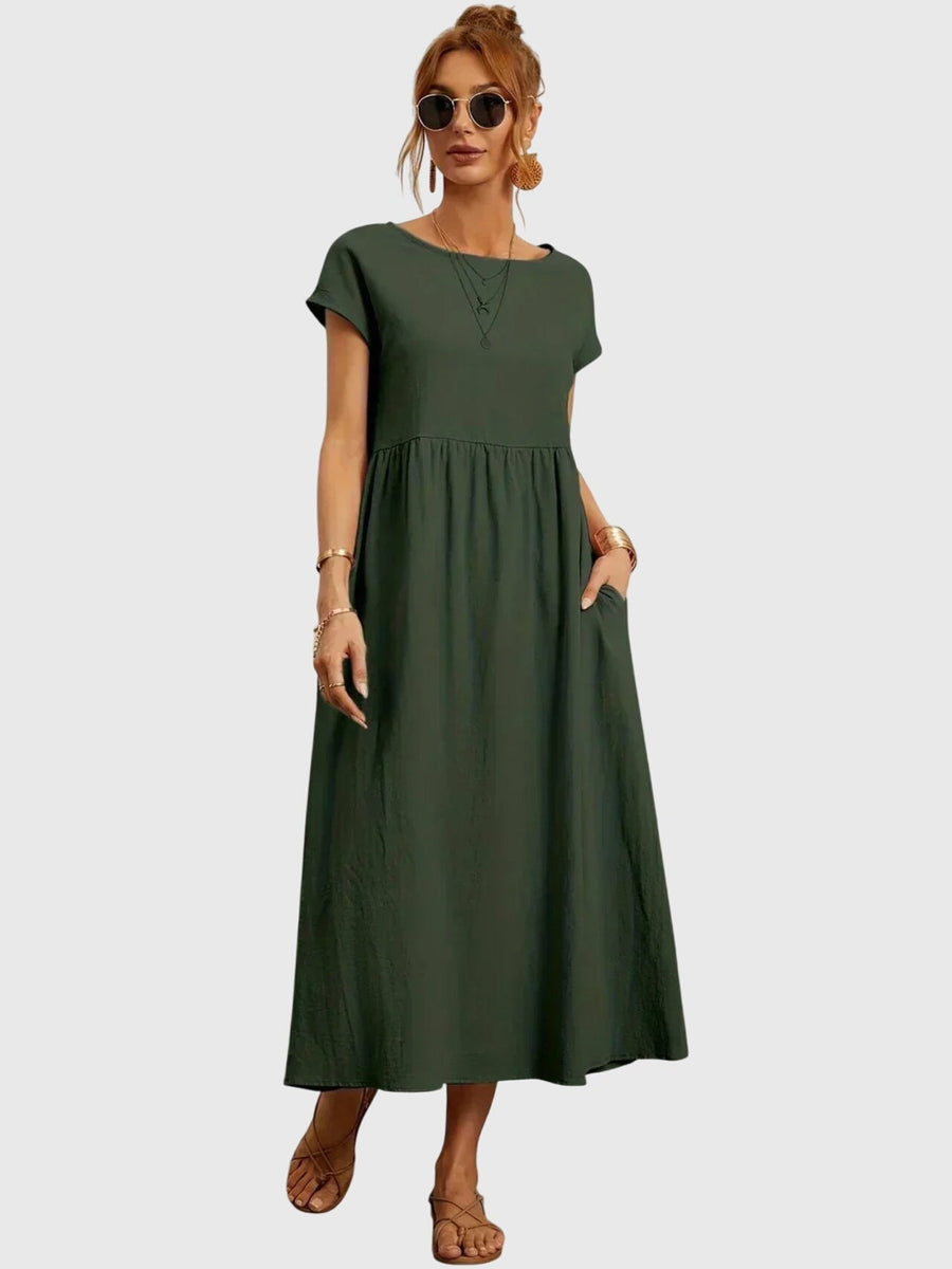 Giselle | Women's Casual Dress with Pockets, Relaxed Fit Breathable Day Dress