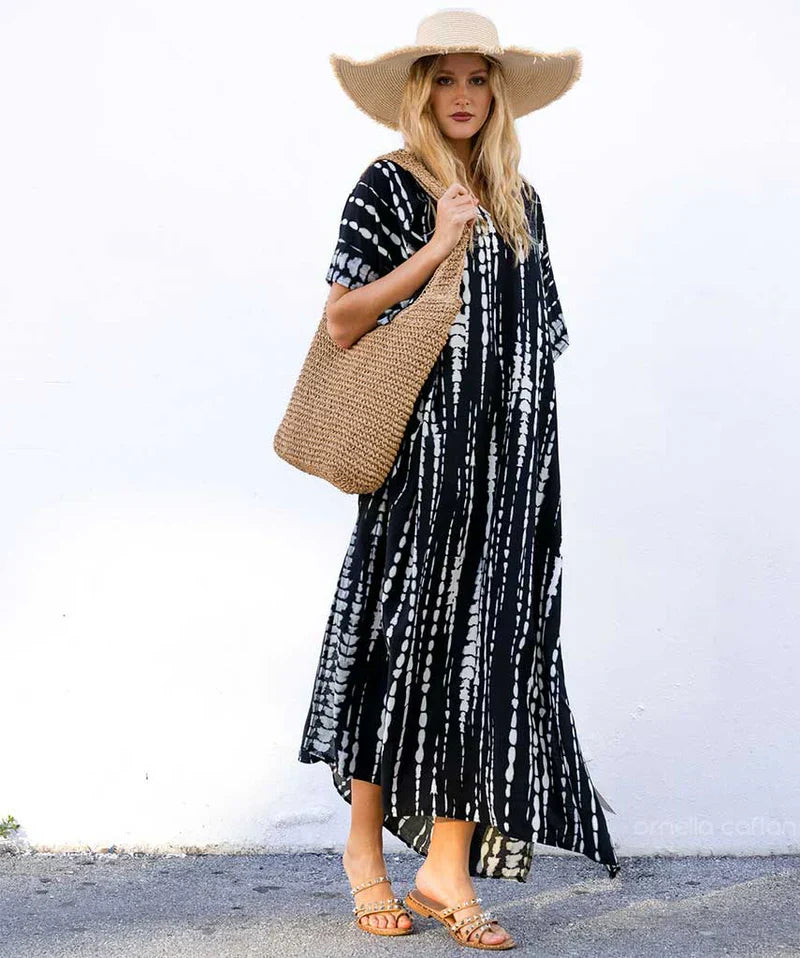 Joanna | Vestido Caftan Maxi Solto