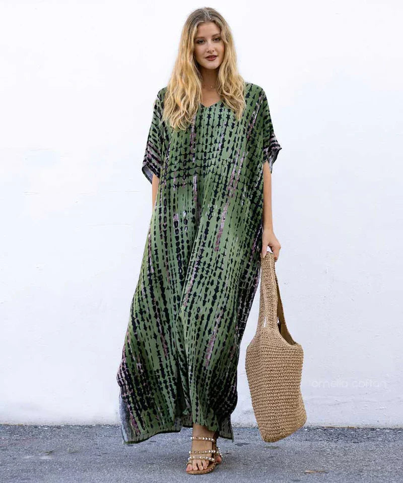 Joanna | Vestido Caftan Maxi Solto