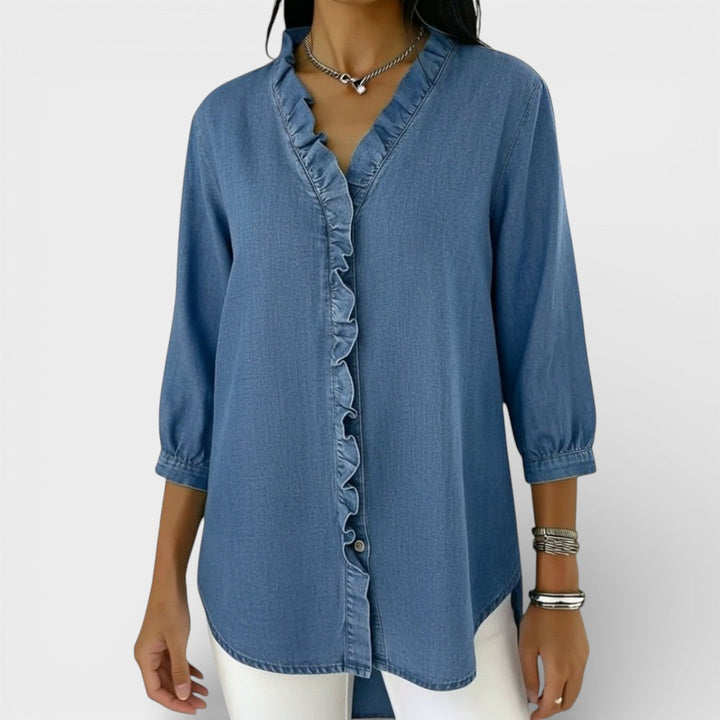 Heather | Blusa Elegante com Babados