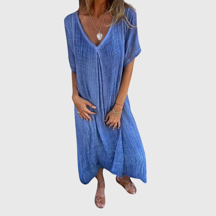 Fiona – Vestido Elegante e Leve com Decote em V