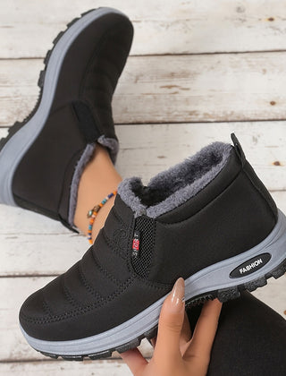 CloudStep | Women's Faux Fur Lined Slip-On Shoes, Warm Cushioned Winter Shoes