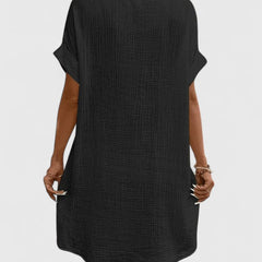 Gia | Button Front Green Midi Dress