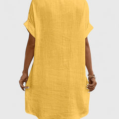 Gia | Button Front Green Midi Dress