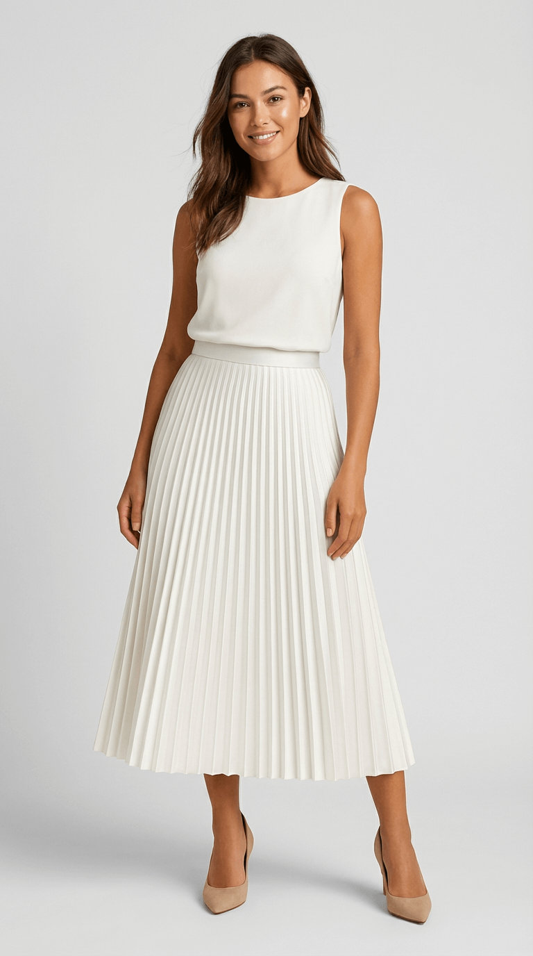 Charlotte | Clothing Midi Pleated Skirt