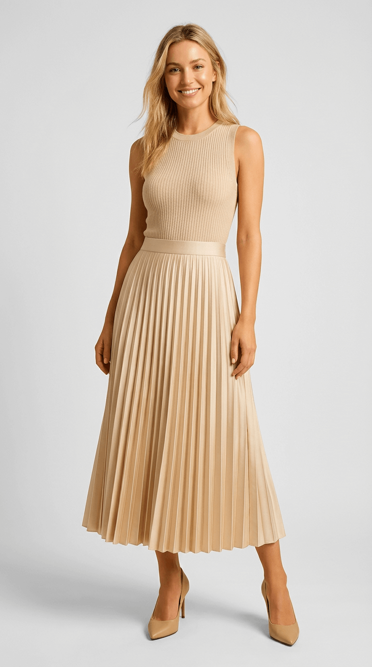 Charlotte | Clothing Midi Pleated Skirt