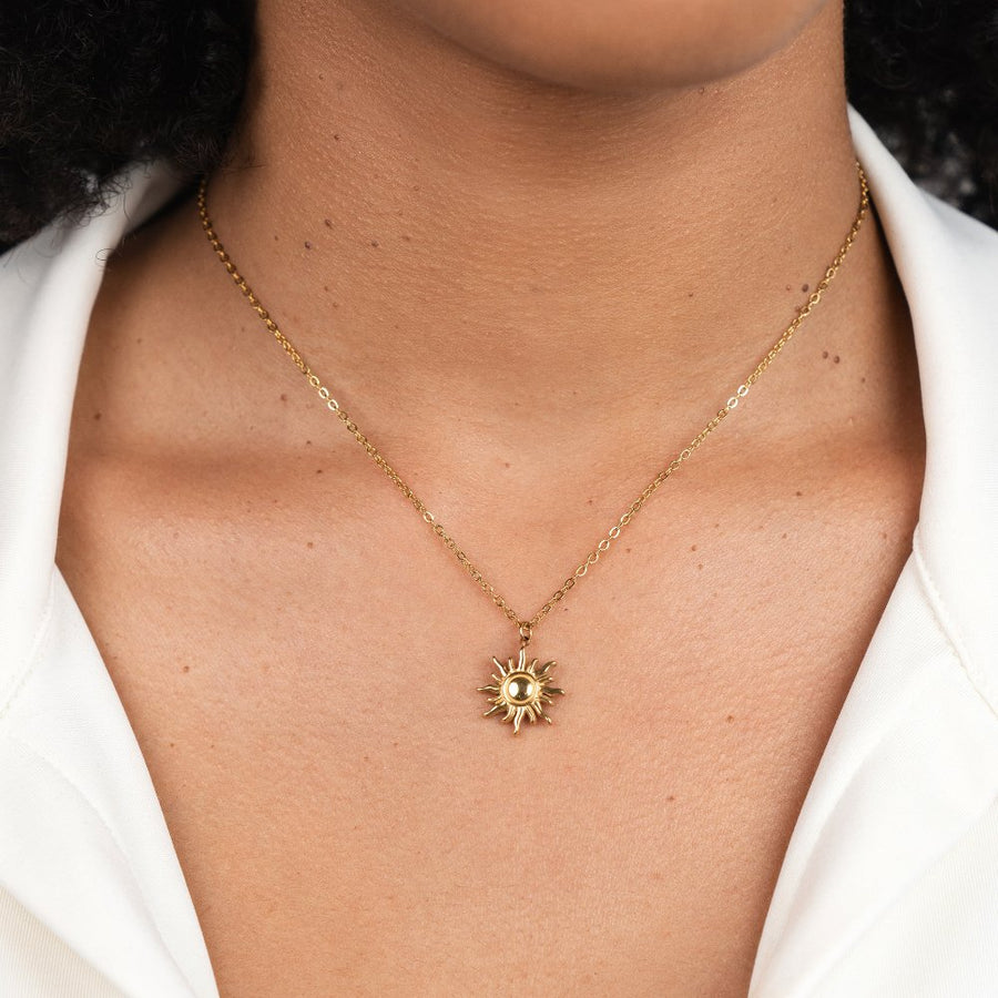 Etta | Winged Gold Tone Pendant Necklace