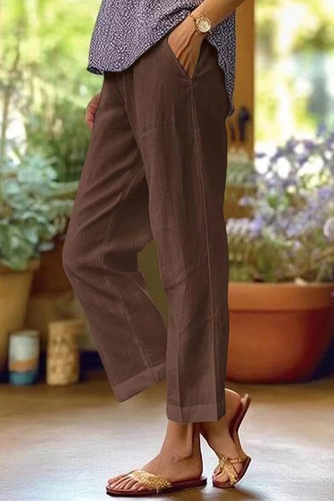 Nellie | Cuffed Straight Leg Pants