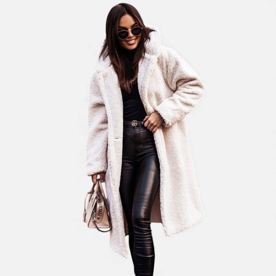 Dilys | Long Faux Fur Teddy Coat