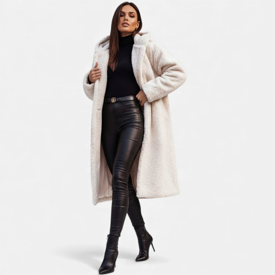 Dilys | Long Faux Fur Teddy Coat