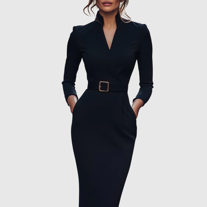 Claribel | Vestido Preto Refinado