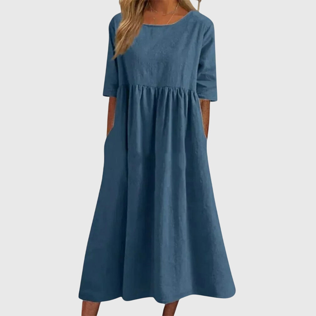 Haisley | Vestido Elegante de Manga Curta