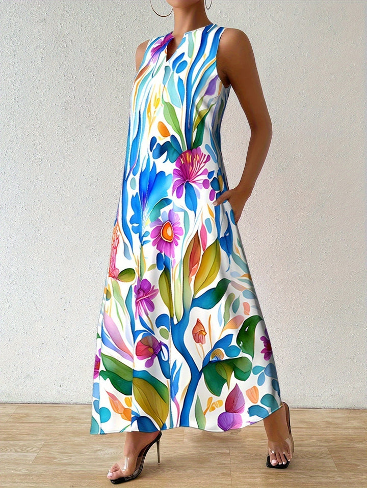 Ariana | Vestido Longo Estampado Florescendo