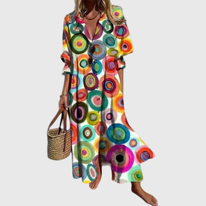 Zariah | Vestido Boêmio Maxi Elegante