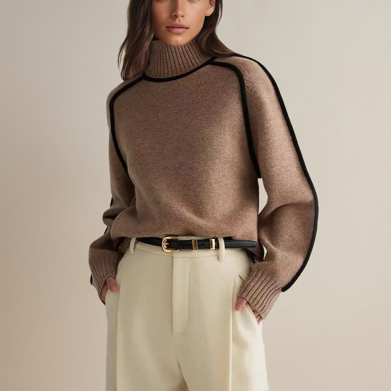 Malia | Suéter de gola alta couture