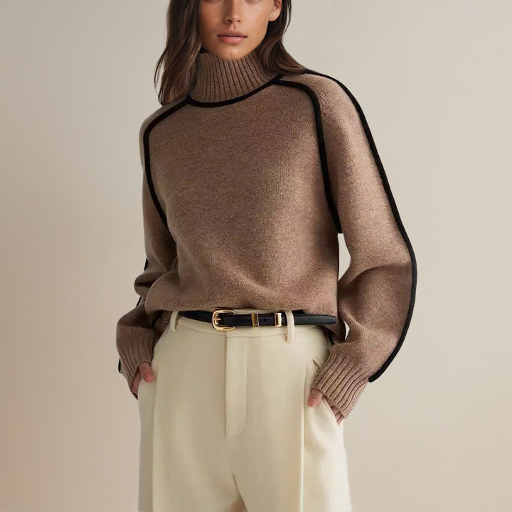 Malia | Suéter de gola alta couture