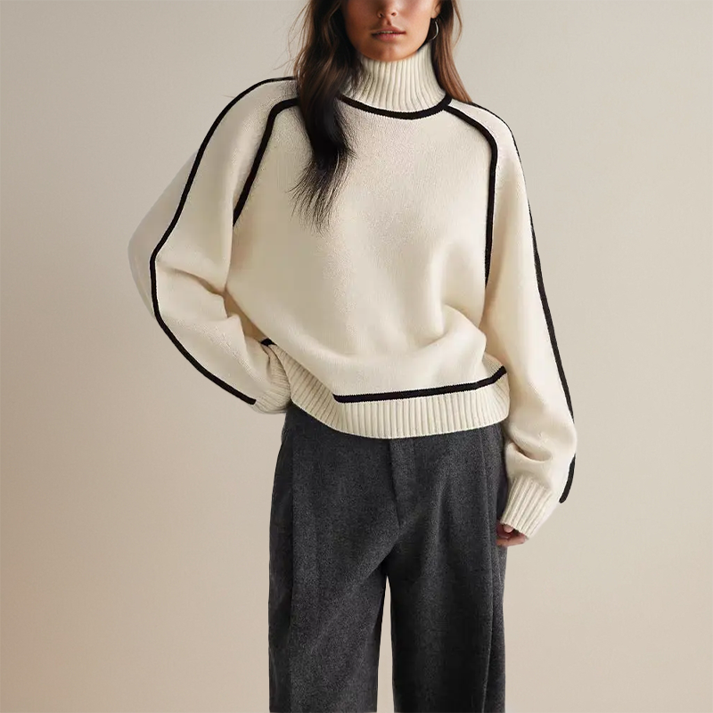 Malia | Suéter de gola alta couture