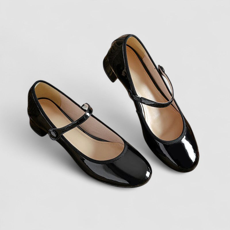 Mayzhera | Women's Flat Mary Jane Shoes, Cushioned Strap Comfort Flats for All-Day Wear