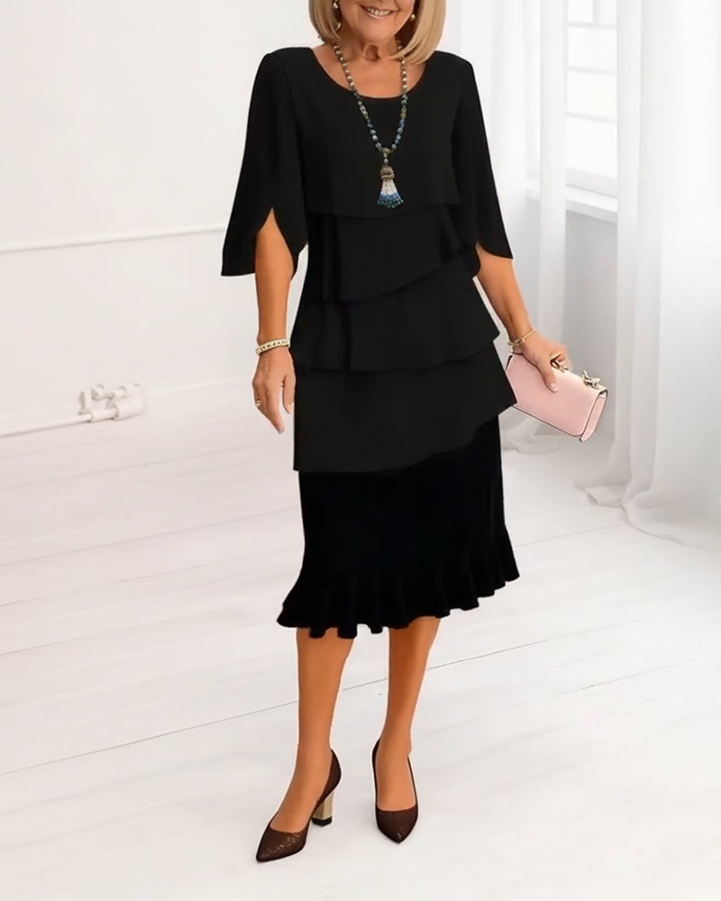 Melody | Vestido Elegante com Babados Refinados