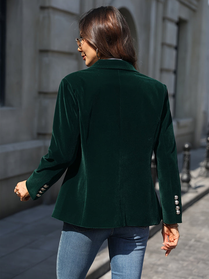 Elena | Blazer de Veludo – Confiança, Conforto e Classe Atemporal