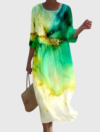 Hayley | Floral Print Flowy Maxi Dress