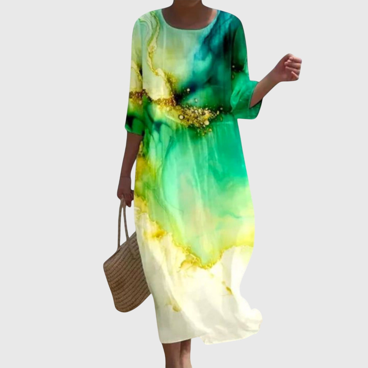Hayley | Floral Print Flowy Maxi Dress