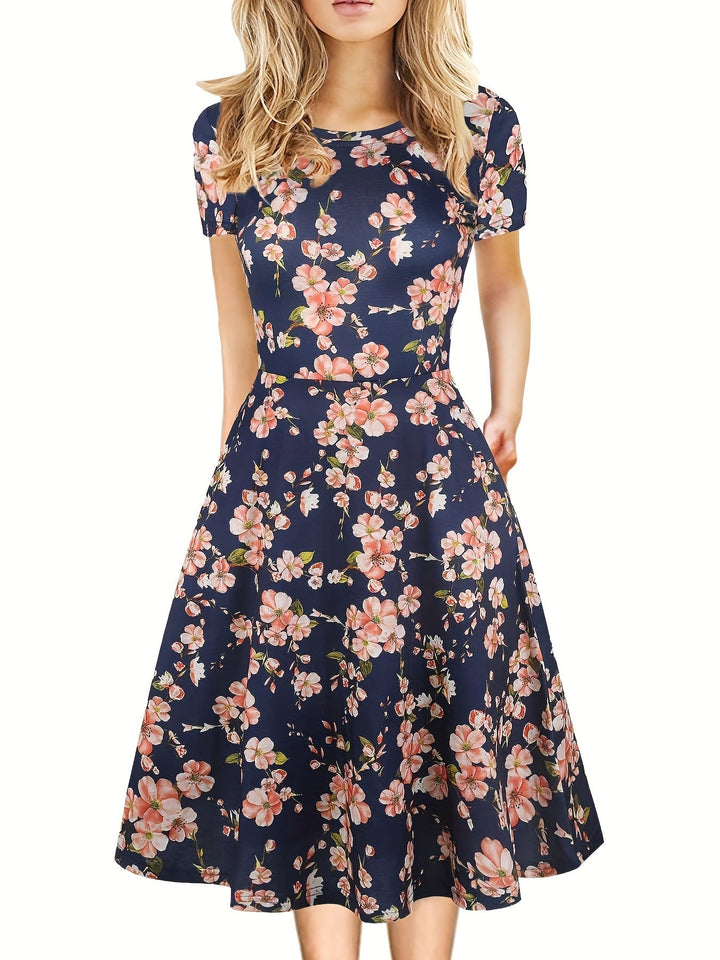 Evelyn Quinn | Vestido Retro de Verano en Línea A