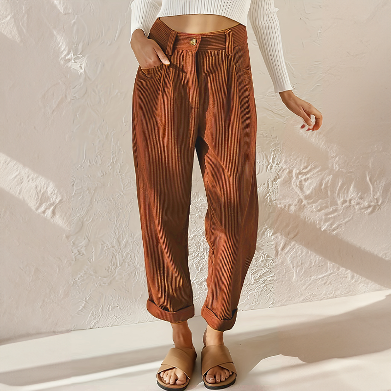 Emma | Corduroy Women S Brown Pants