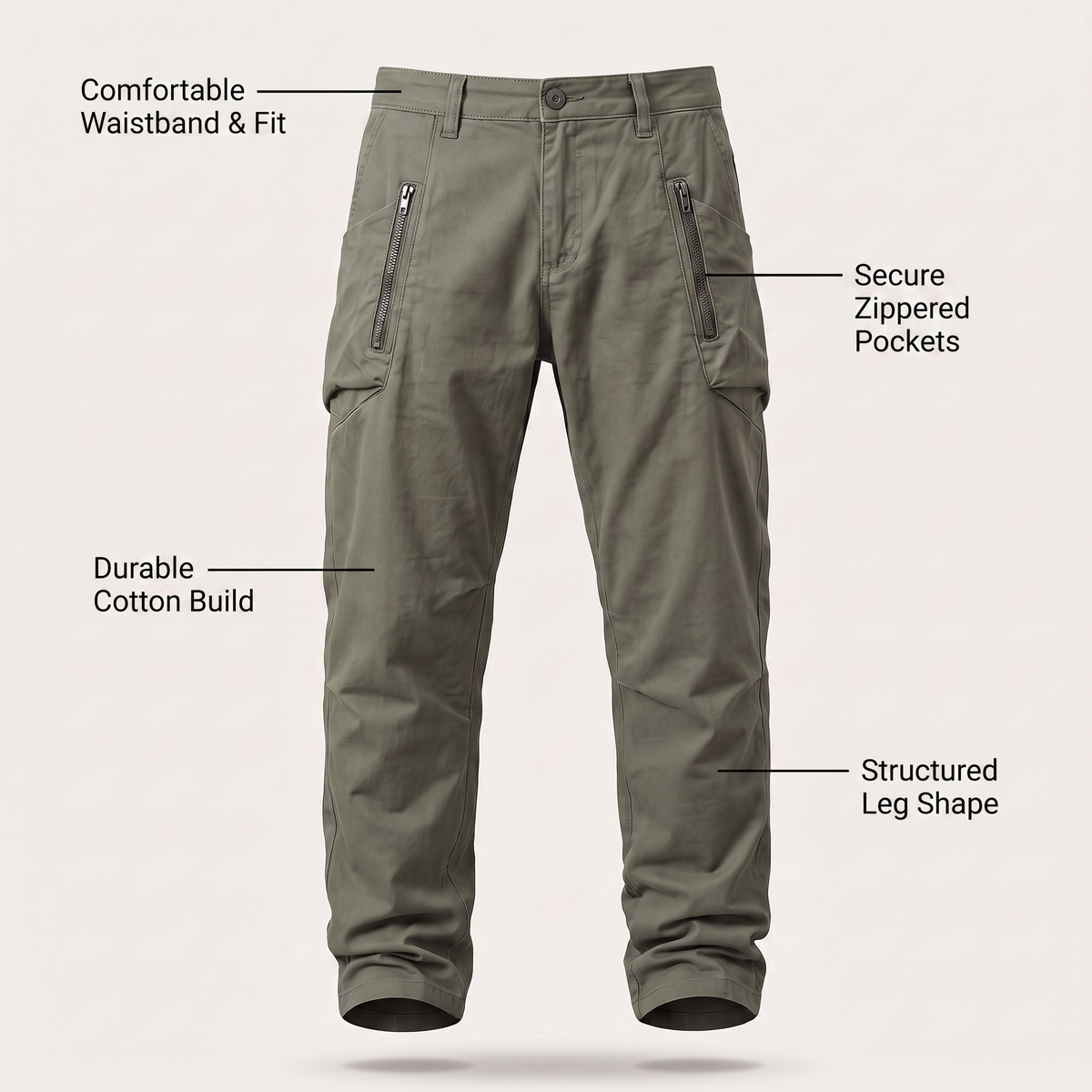 Emma | Cotton Cargo Trouser Style Pants