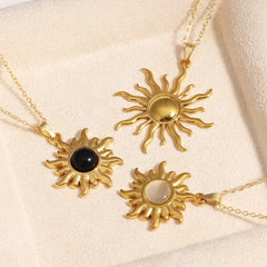 Emma | Dresses Women Diamond Gold Sun Pendant