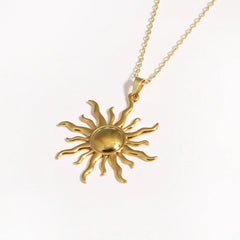 Emma | Dresses Women Diamond Gold Sun Pendant
