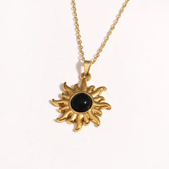 Emma | Dresses Women Diamond Gold Sun Pendant