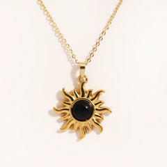 Emma | Dresses Women Diamond Gold Sun Pendant
