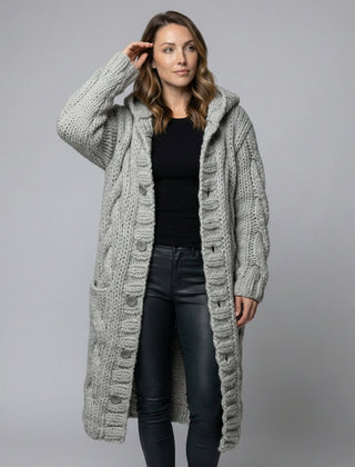 Emma | Knit Cable Chunky Cardigan
