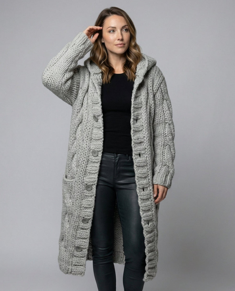 Emma | Knit Cable Chunky Cardigan