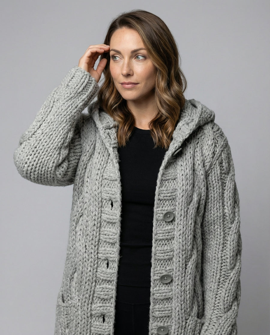 Emma | Knit Cable Chunky Cardigan