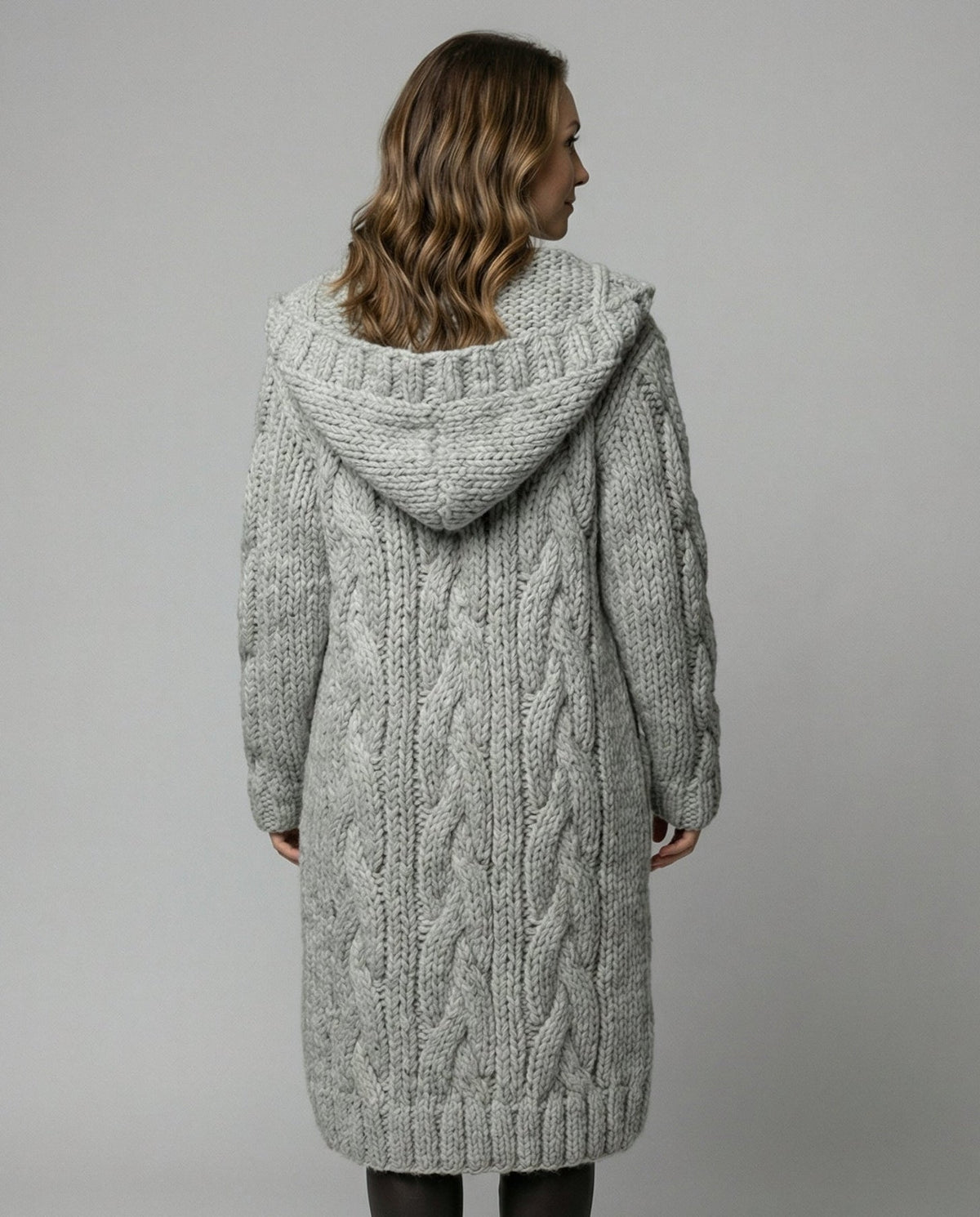 Emma | Knit Cable Chunky Cardigan