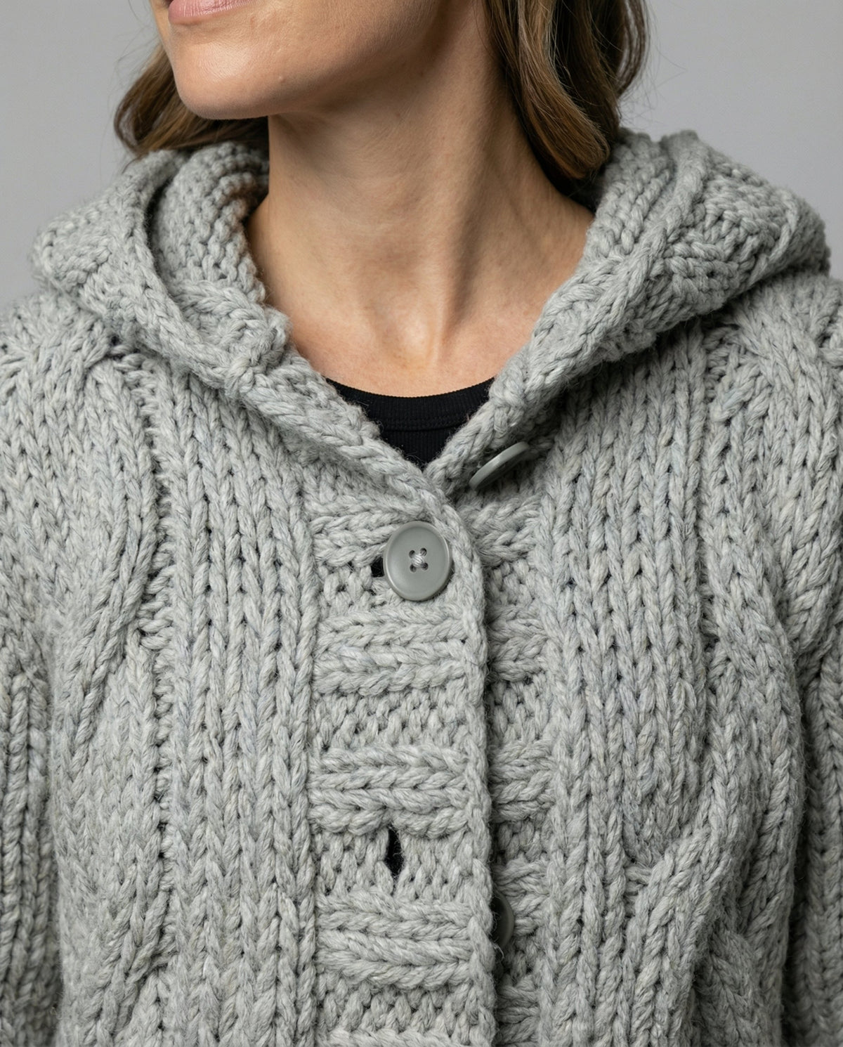 Emma | Knit Cable Chunky Cardigan