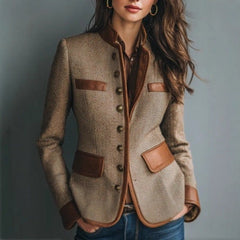 Emma | Ladies Tweed Womens Cropped Jacket Brown