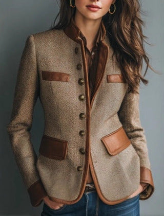 Emma | Ladies Tweed Womens Cropped Jacket Brown