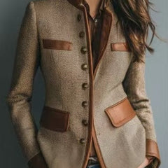 Emma | Ladies Tweed Womens Cropped Jacket Brown
